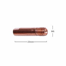 E-Cu copper welding contact tip M6x25 for MIG 15AK consumables